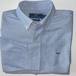 XL (18) Boys' Stretch Cotton Oxford Solid Shirt Vineyard Vines